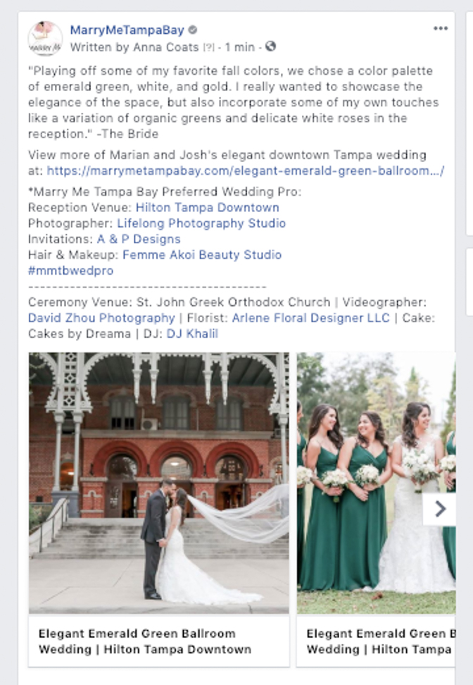 Lifelong Photography Studio Wedding Hilton Downtown Tampa MMTB Feature